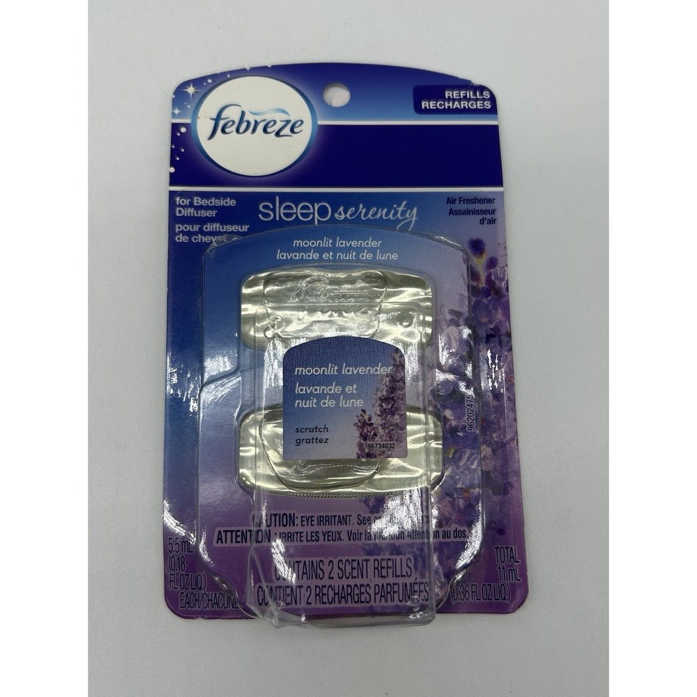 Febreze Sleep Serenity Moonlit Lavender Refills Bedside Diffuser Discontinued